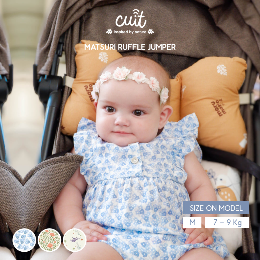Cuit Matsuri Ruffle Romper Dress Floral 3 Bulan - 2 Tahun