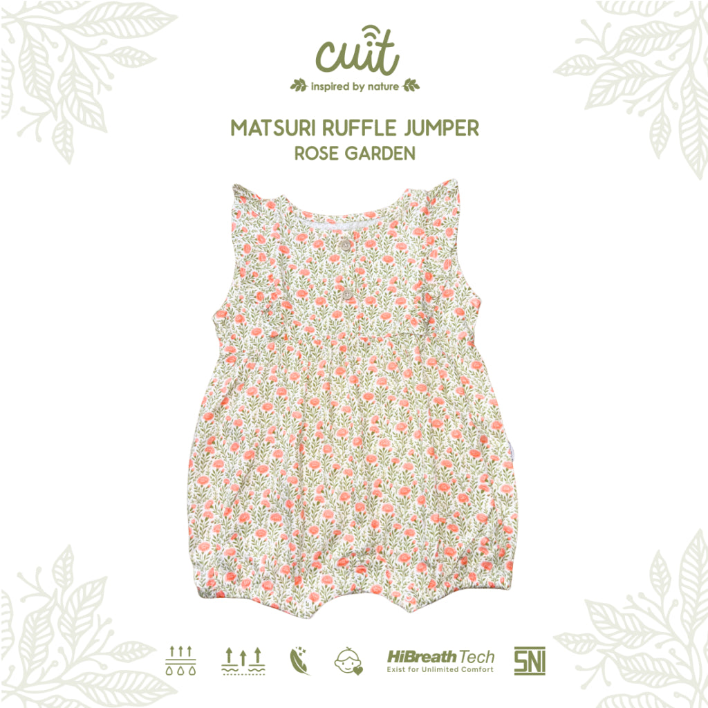 Cuit Matsuri Ruffle Romper Dress Floral 3 Bulan - 2 Tahun