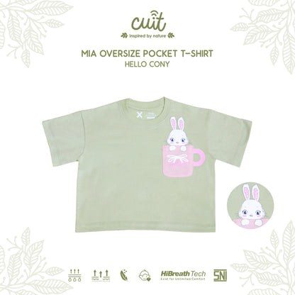 Cuit Mia Sensory Oversized Pocket Tee 1-6 Tahun