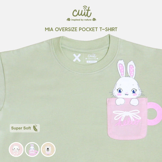 Cuit Mia Sensory Oversized Pocket Tee 1-6 Tahun