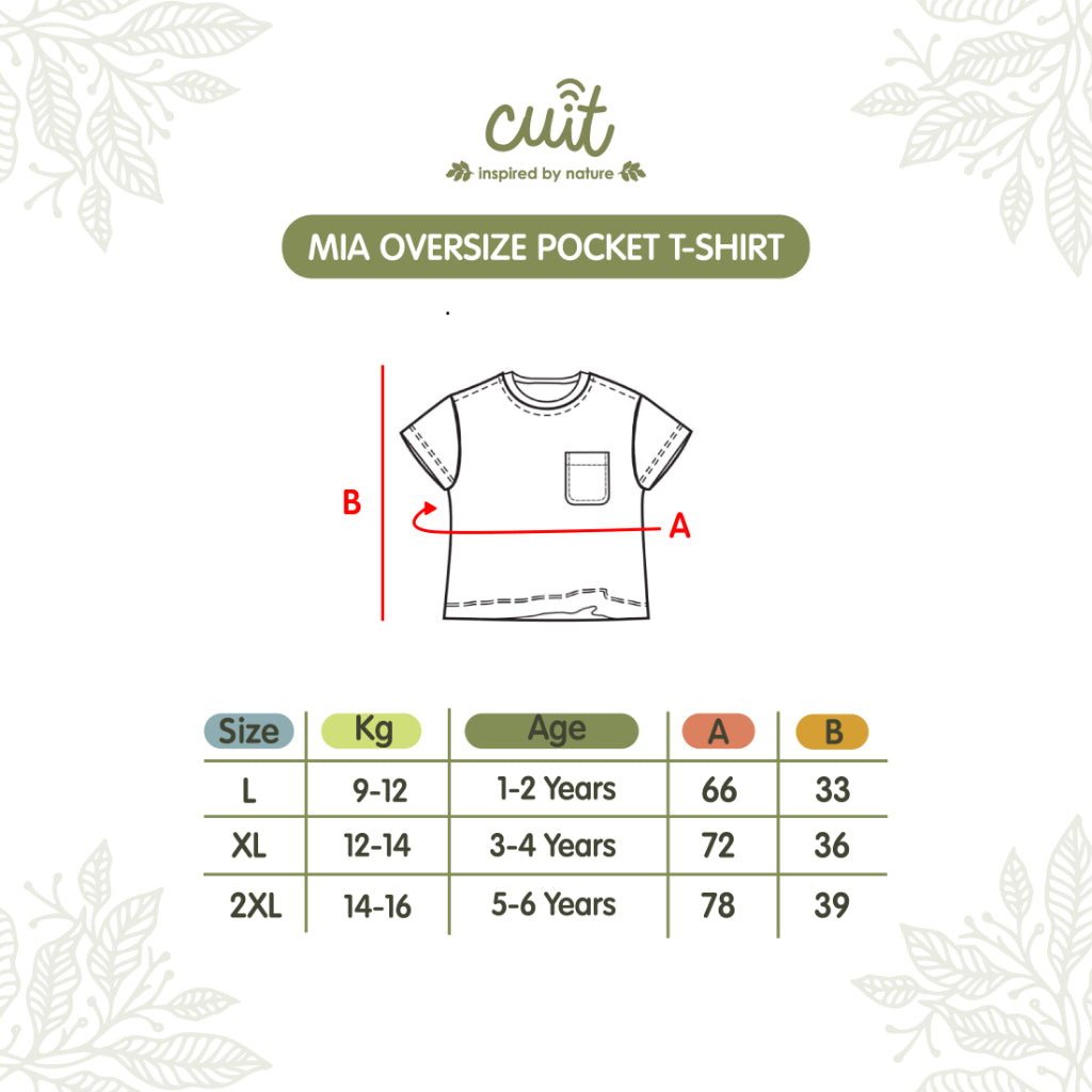 Cuit Mia Sensory Oversized Pocket Tee 1-6 Tahun