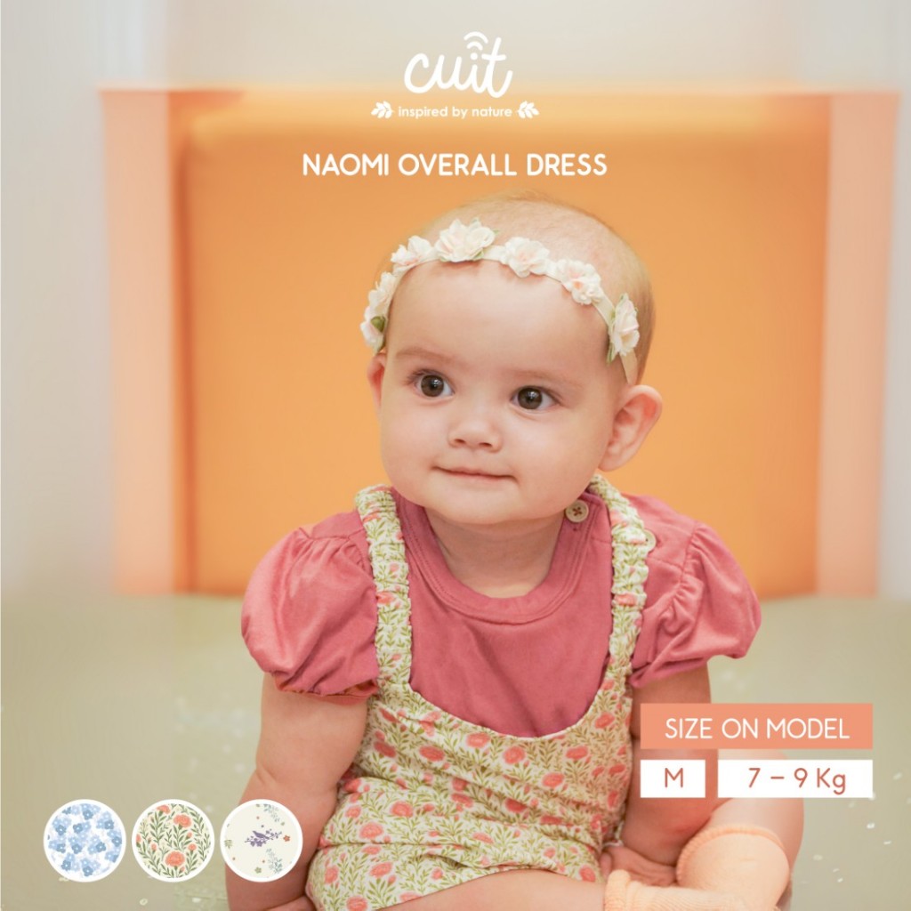 Cuit Naomi Overall Floral Dress 3 Bulan - 2 Tahun