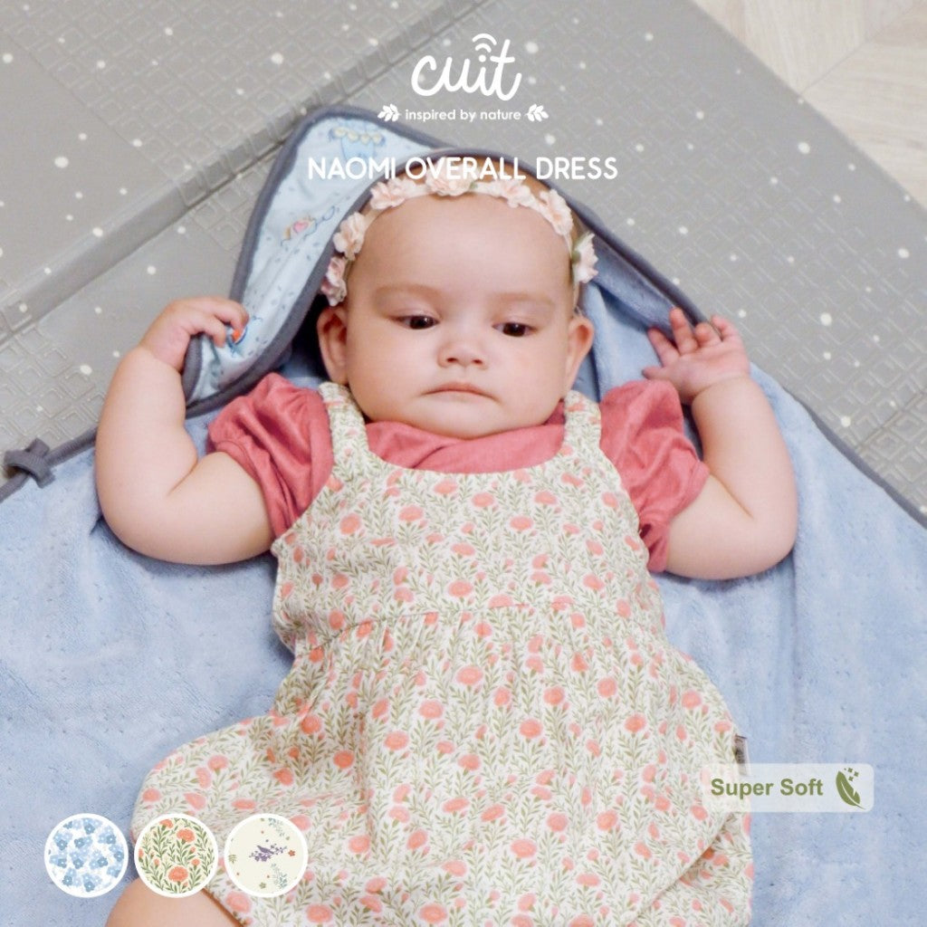 Cuit Naomi Overall Floral Dress 3 Bulan - 2 Tahun