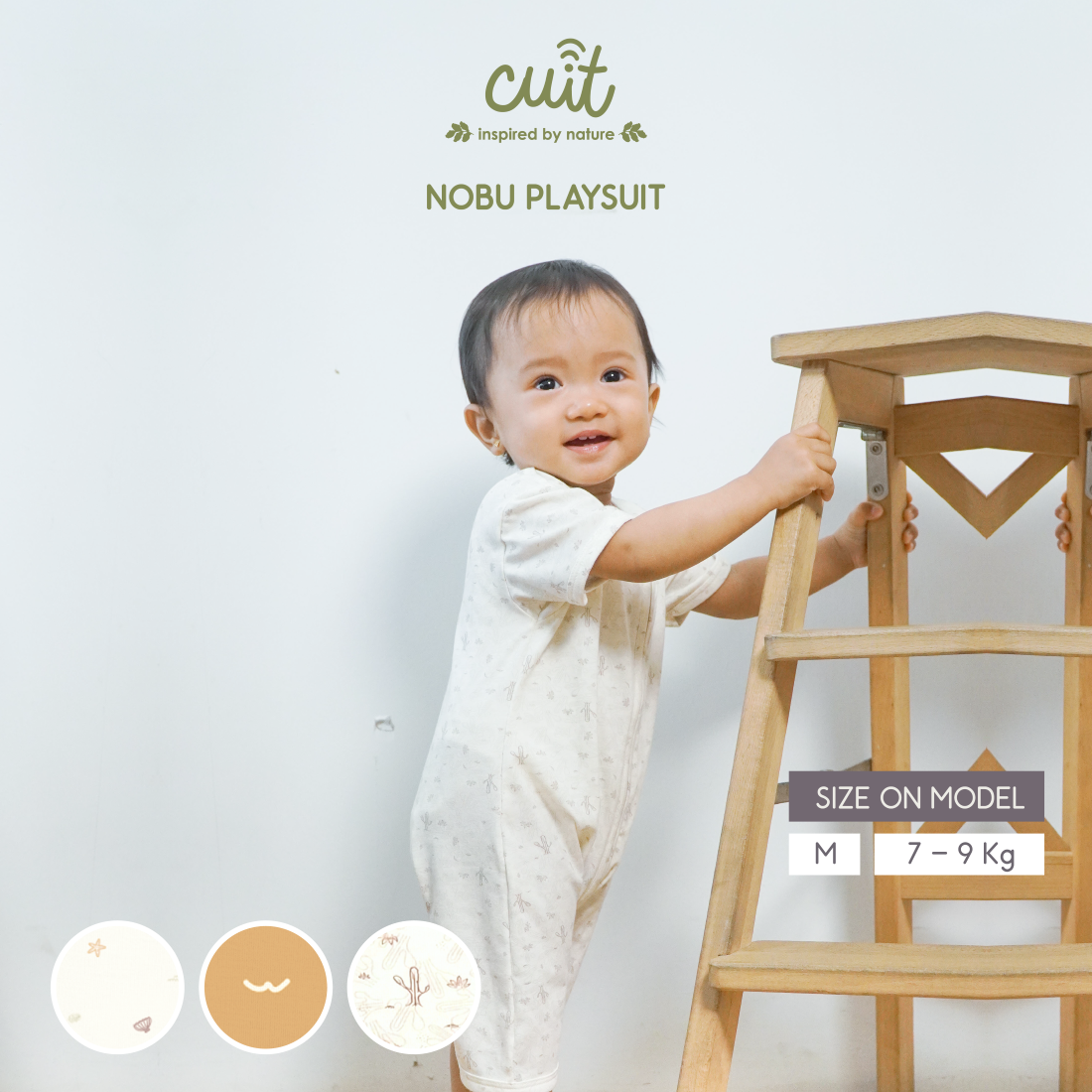 Cuit Nobu Playsuit Zipper 3 Bulan - 2 Tahun