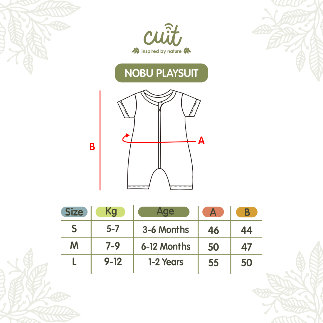 Cuit Nobu Playsuit Zipper 3 Bulan - 2 Tahun