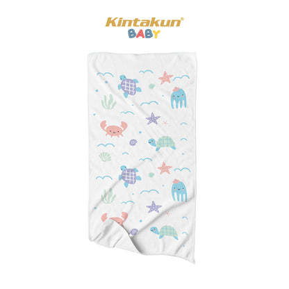 Kintakun Baby Cotton Towel Handuk Mandi Bayi Ocean Fun 60 x 120 cm