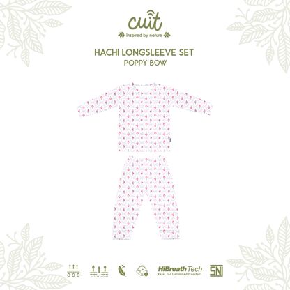 Cuit Hachi Setelan Tangan Panjang Motif Floral 1-6 Tahun