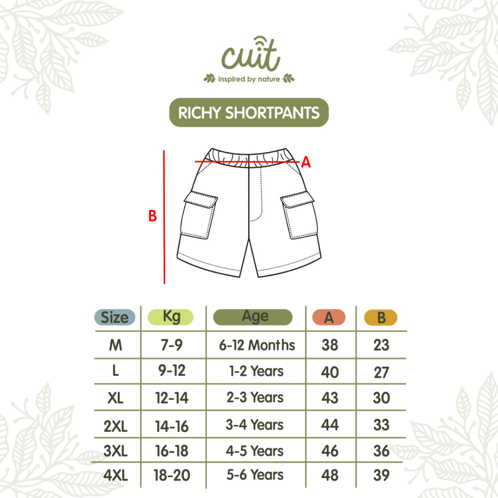 Cuit Richy Celana Pendek Cargo 6 Bulan - 6 Tahun