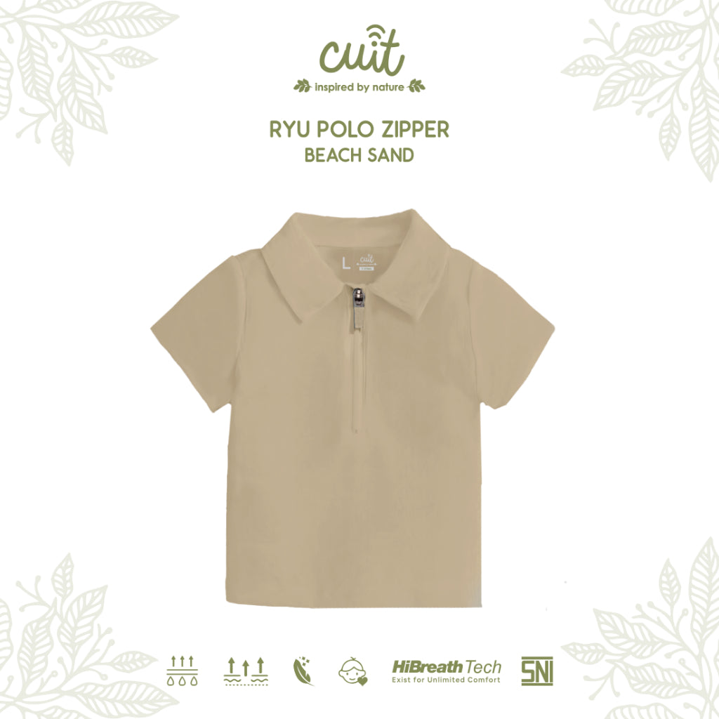 Cuit Ryu Kemeja Polos Zipper 6 Bulan - 6 Tahun