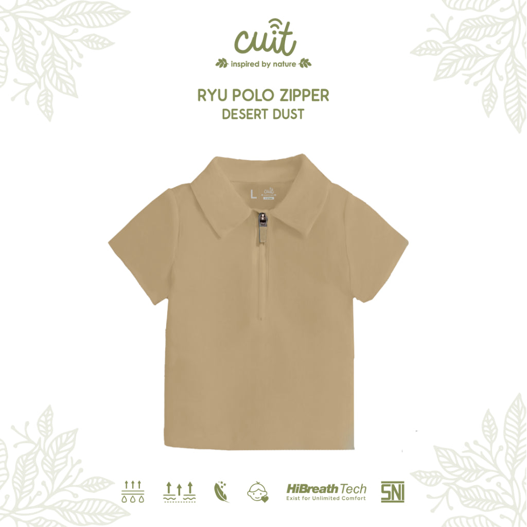 Cuit Ryu Kemeja Polos Zipper 6 Bulan - 6 Tahun