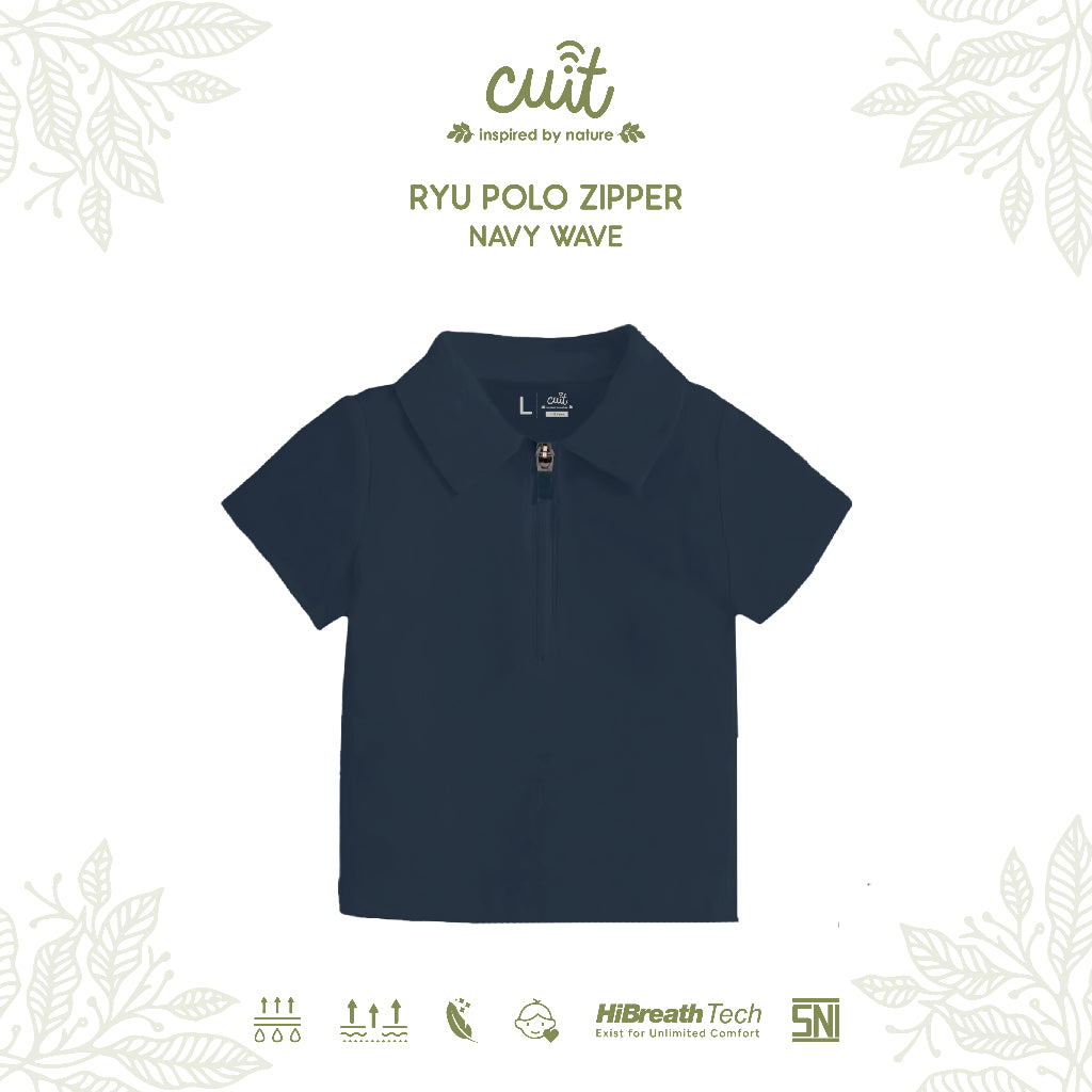 Cuit Ryu Kemeja Polos Zipper 6 Bulan - 6 Tahun