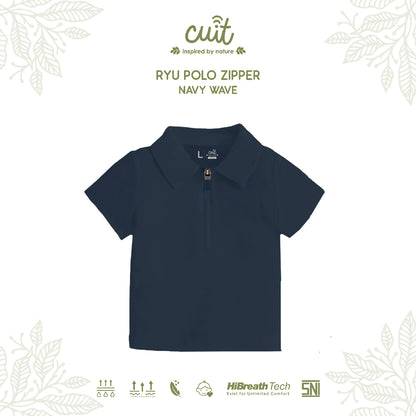 Cuit Ryu Kemeja Polos Zipper 6 Bulan - 6 Tahun