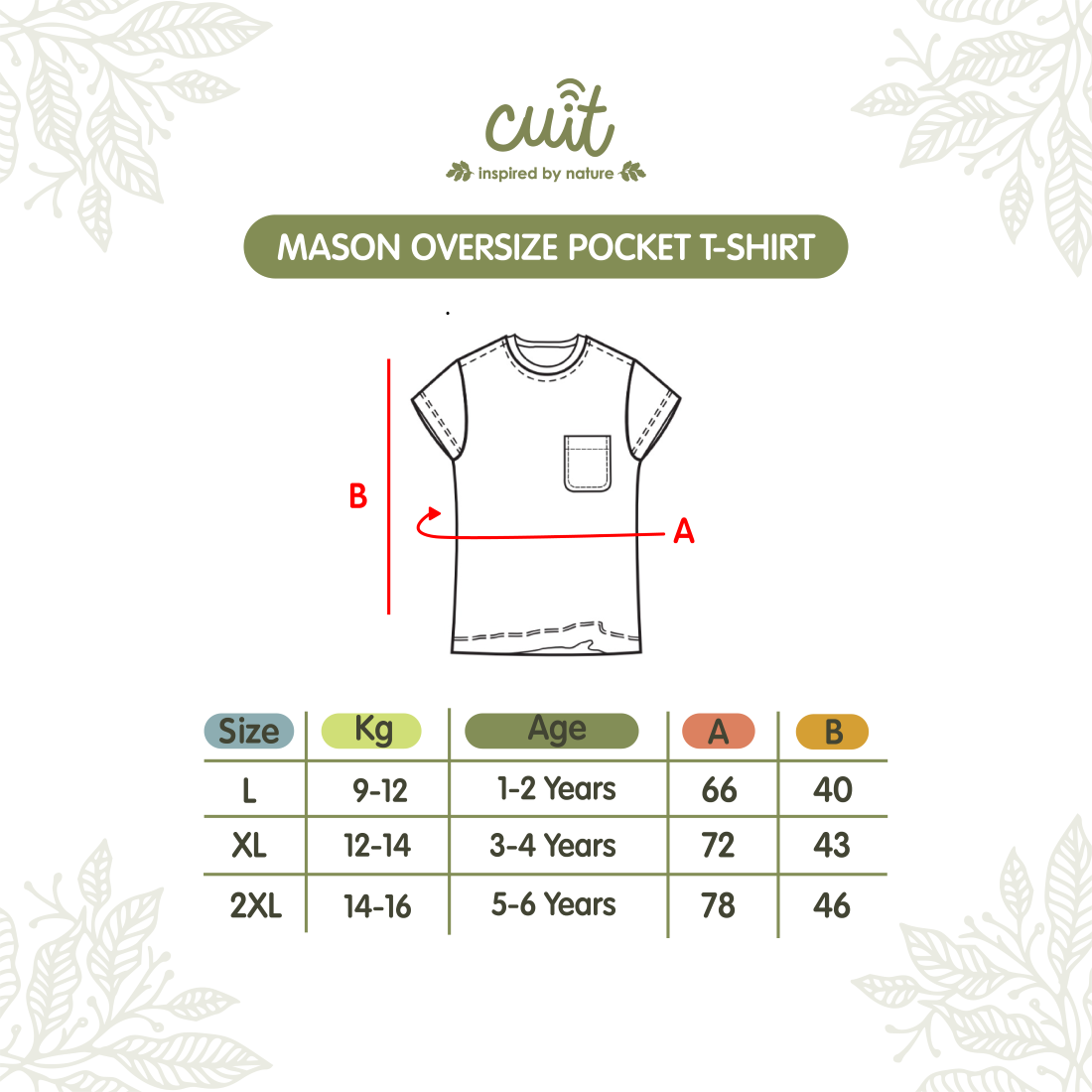 Mason Sensory Oversized Tee 1-6 Tahun
