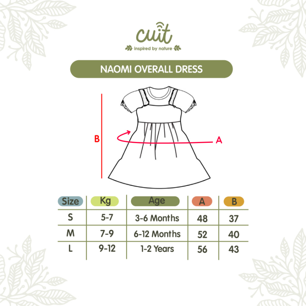 Cuit Naomi Overall Floral Dress 3 Bulan - 2 Tahun