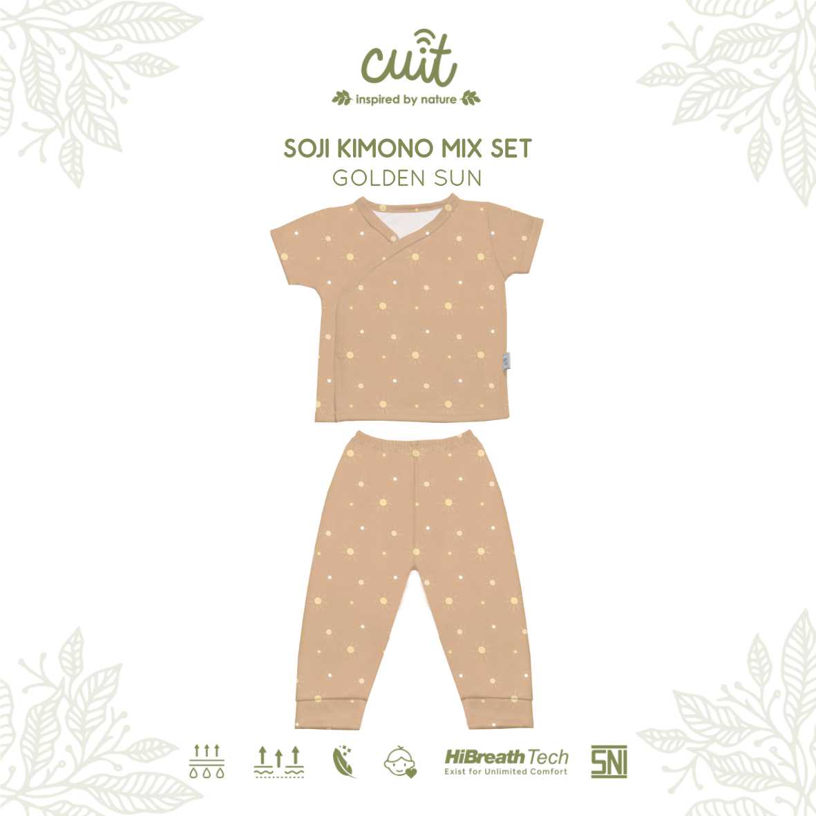 Cuit Soji Kimono Set 0 - 12 Bulan Motif Minimalis