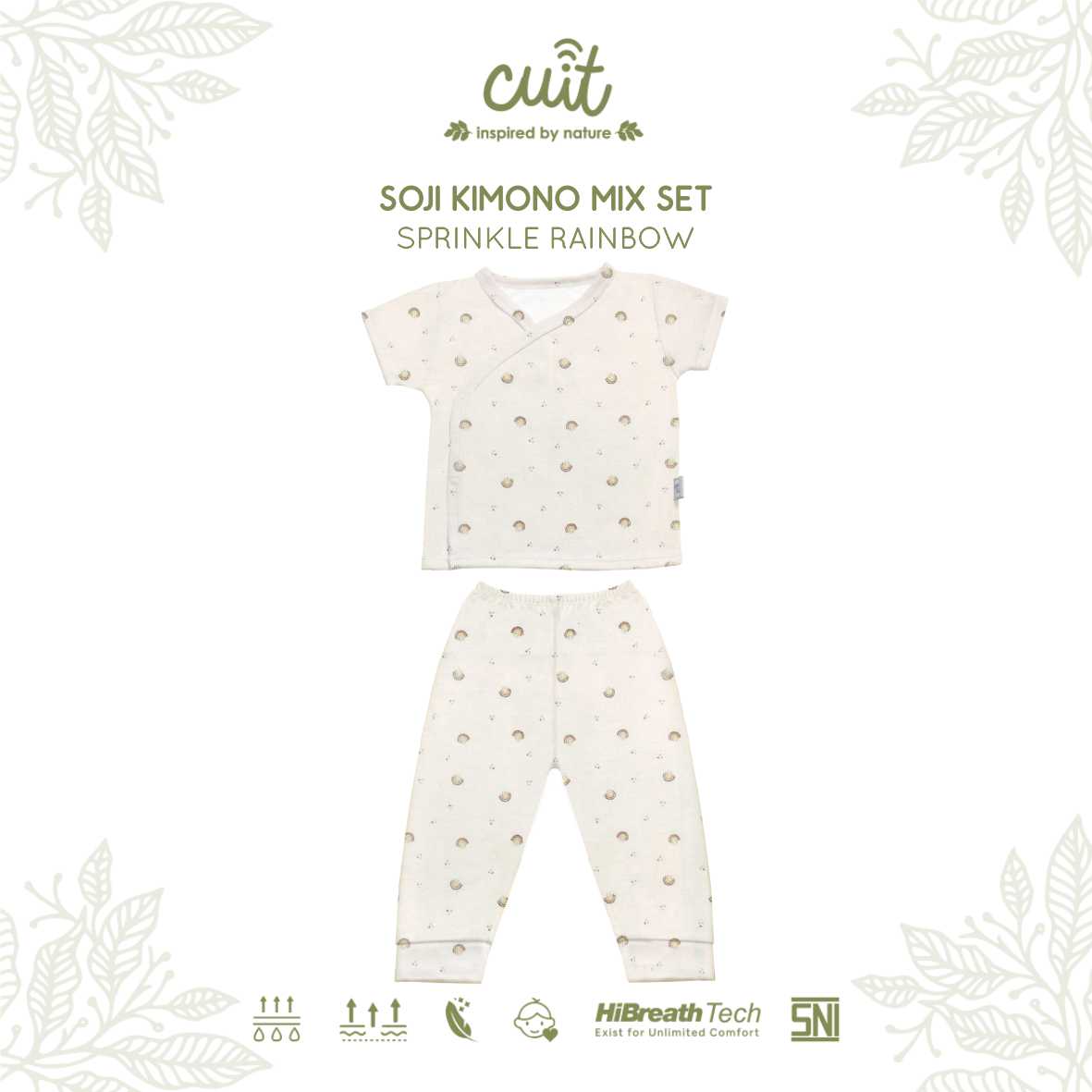 Cuit Soji Kimono Set 0 - 12 Bulan Motif Minimalis