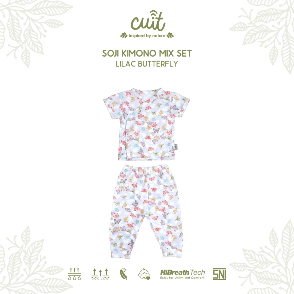 Cuit Soji Kimono Set 0 - 12 Bulan Motif Minimalis