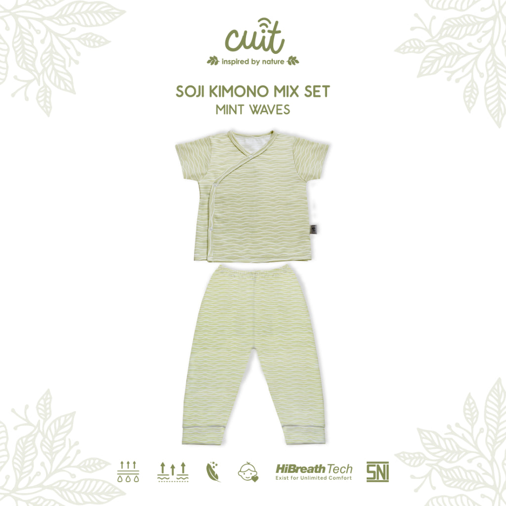 Cuit Soji Kimono Set 0 - 12 Bulan Motif Minimalis