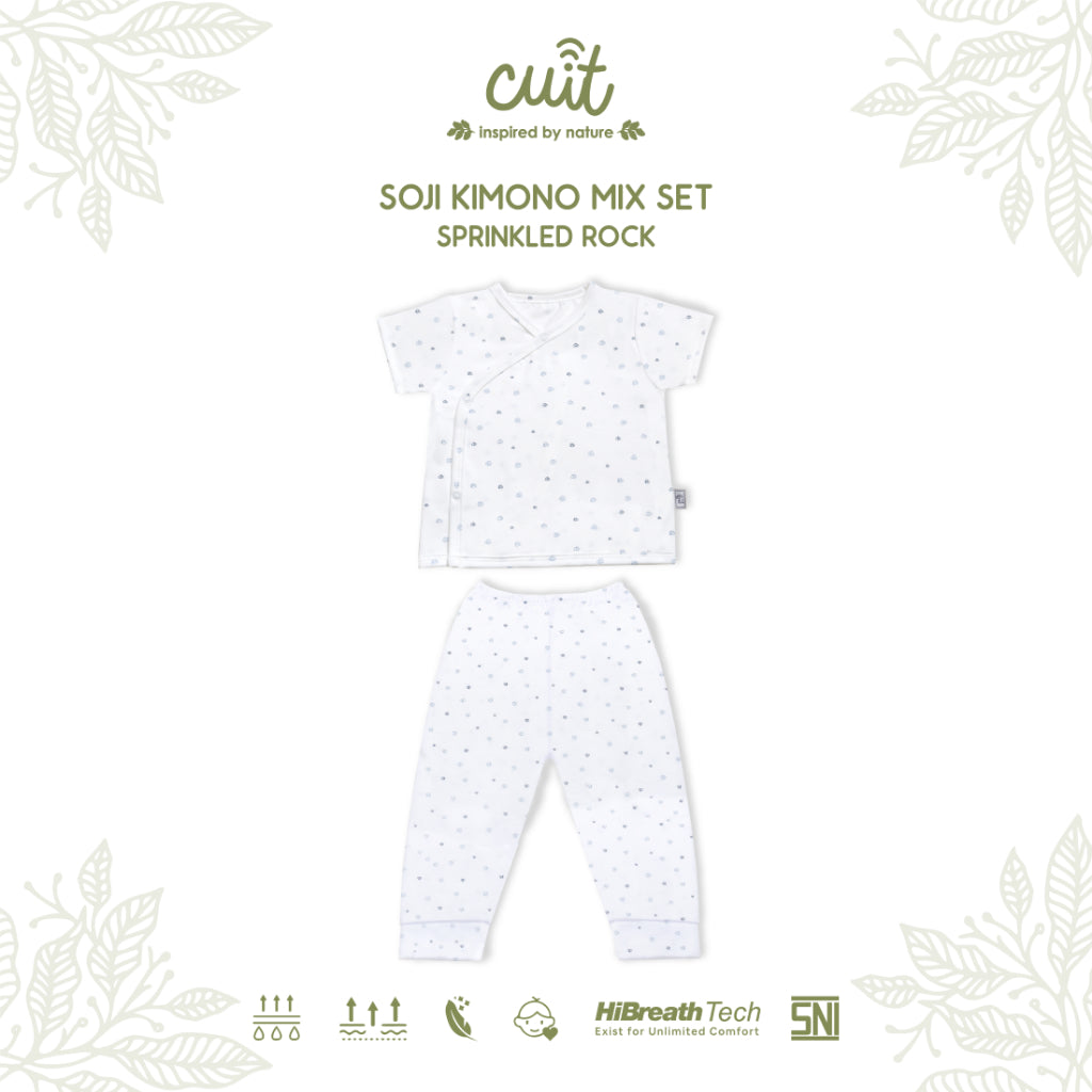 Cuit Soji Kimono Set 0 - 12 Bulan Motif Minimalis