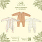 Cuit Turu Double Zipper Sleepsuit Baby 0 - 12 Motif Minimalis