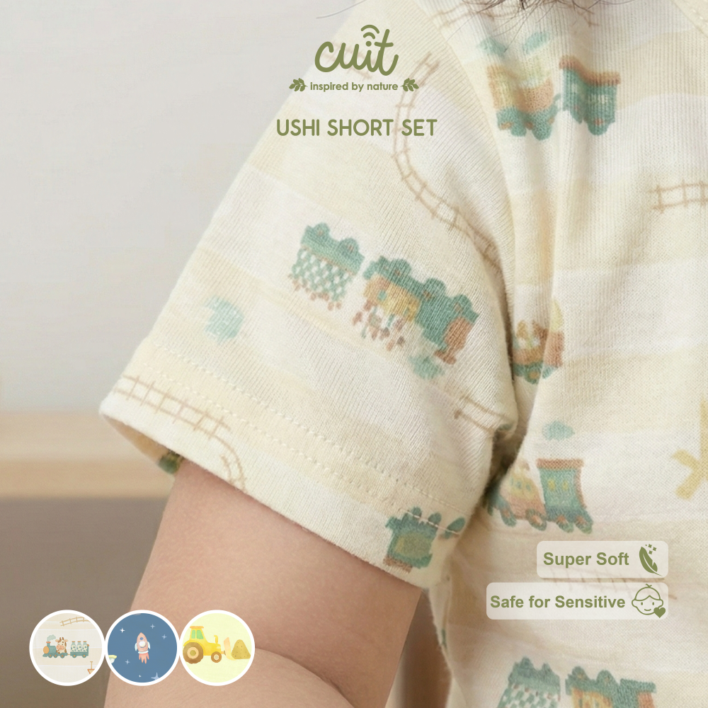 Cuit Ushi Setelan Lengan Pendek Anak 1 - 6 Tahun Motif Karakter