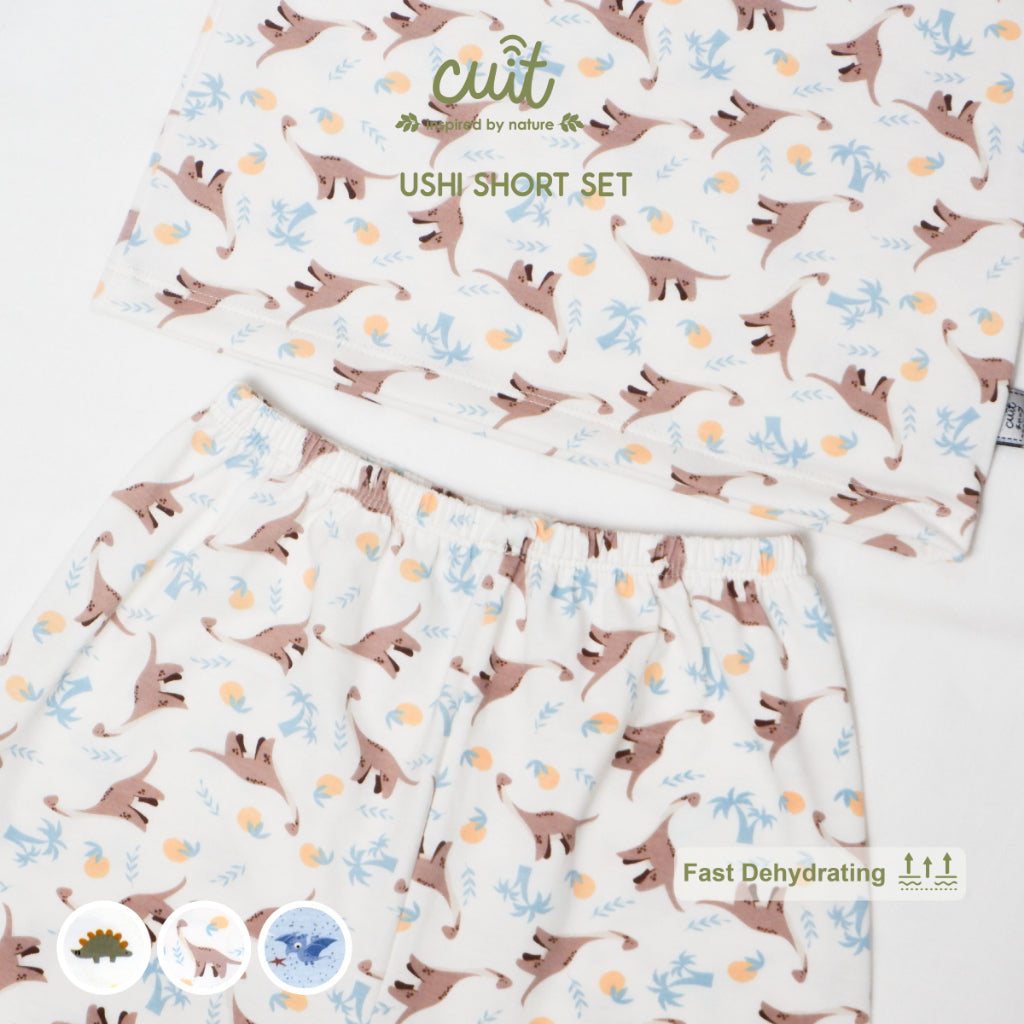 Cuit Ushi Setelan Lengan Pendek Anak 1 - 6 Tahun Motif Karakter