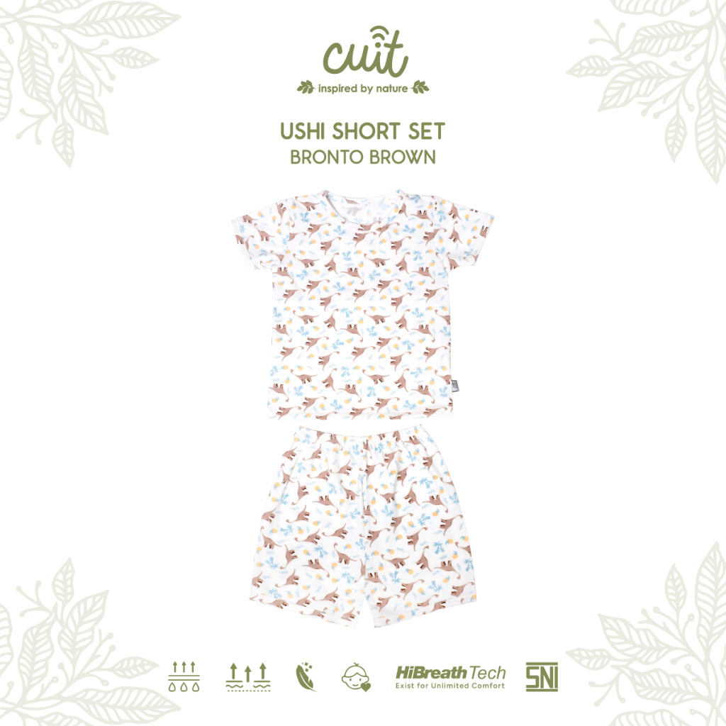 Cuit Ushi Setelan Lengan Pendek Anak 1 - 6 Tahun Motif Karakter