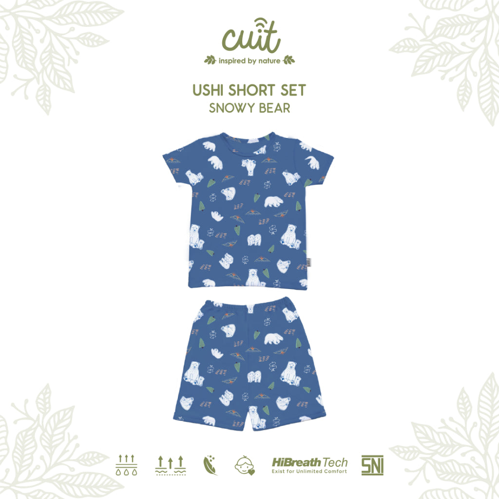 Cuit Ushi Setelan Lengan Pendek Anak 1 - 6 Tahun Motif Karakter