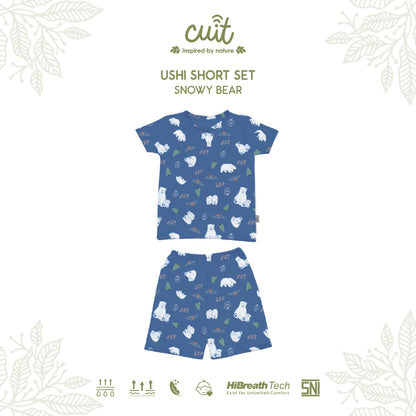 Cuit Ushi Setelan Lengan Pendek Anak 1 - 6 Tahun Motif Karakter