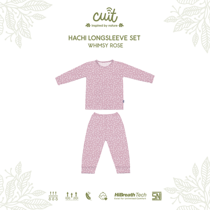 Cuit Hachi Setelan Tangan Panjang Motif Floral 1-6 Tahun