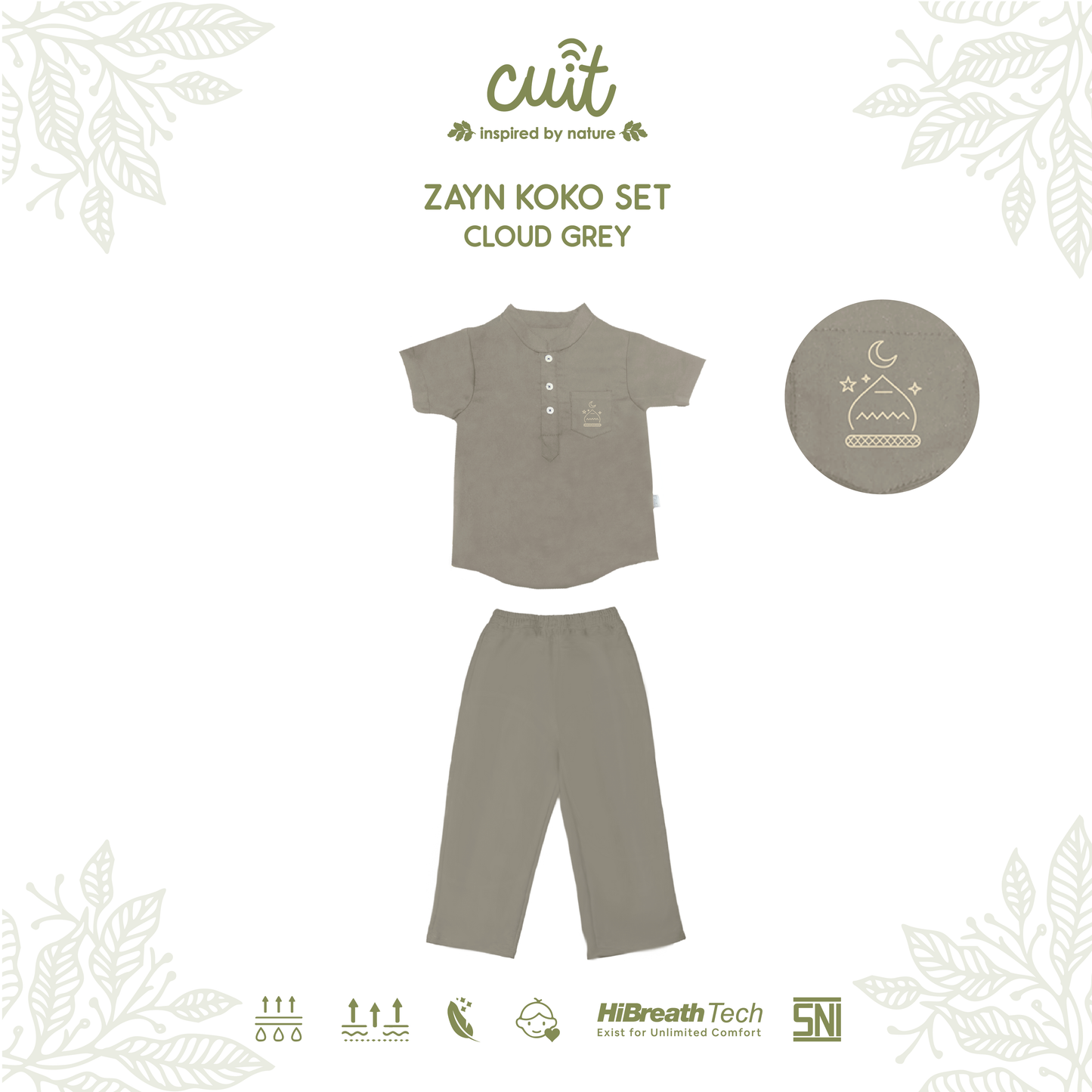 Cuit Zayn Baju Koko Set 1-6 Tahun