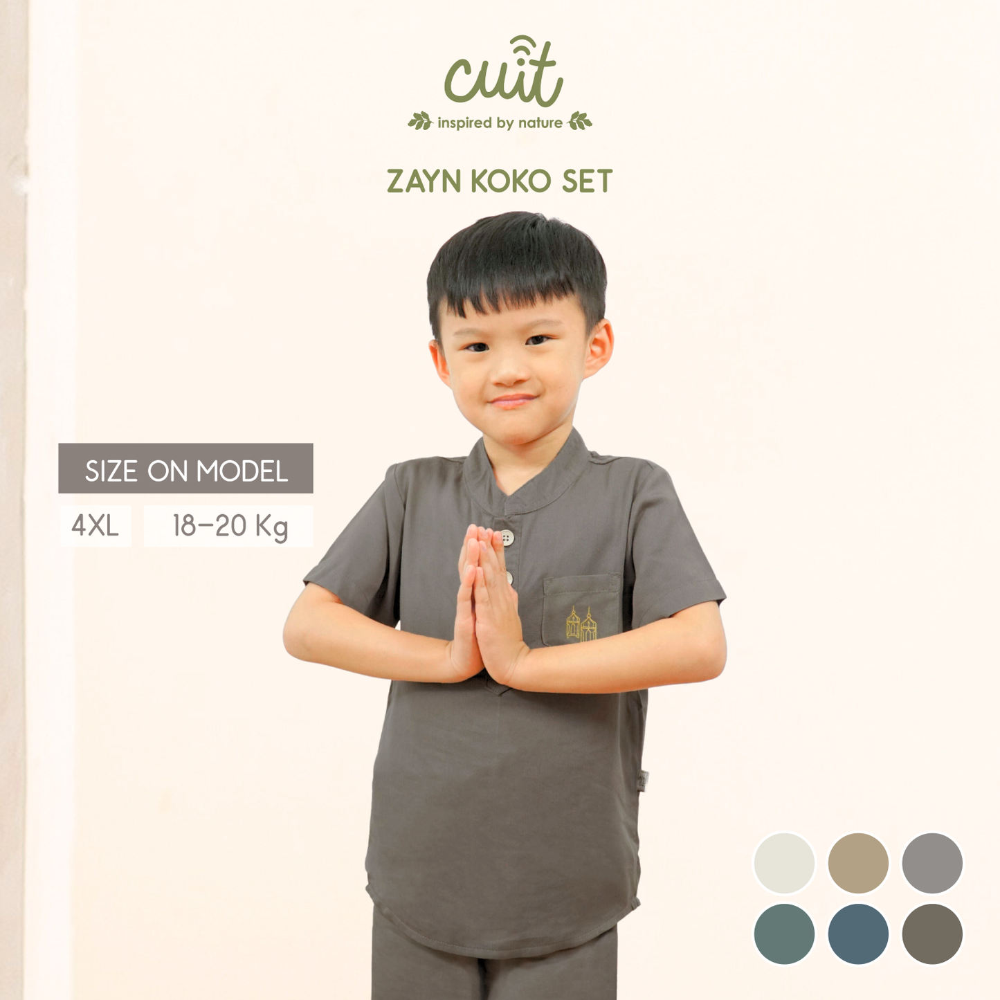 Cuit Zayn Baju Koko Set 1-6 Tahun