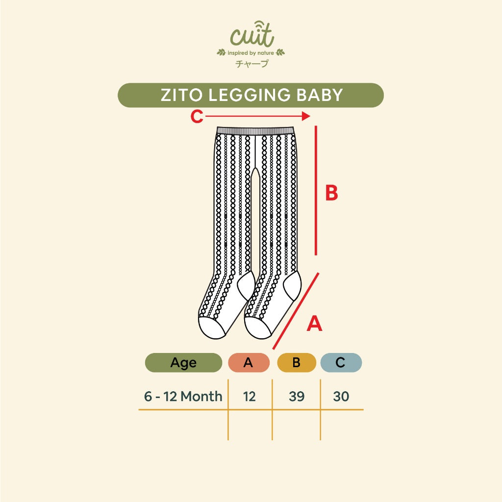 Cuit Zito Legging Anak Perempuan 6-12 Bulan